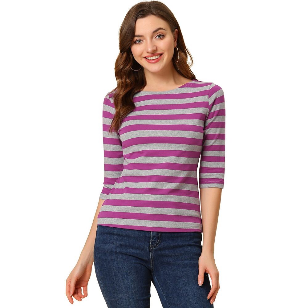 Женские повседневные футболки с рукавами до локтя, облегающие топы с вырезом лодочкой ALLEGRA K, цвет Rose Red
Женские повседневные футболки с рукавами до локтя, облегающие топы с вырезом лодочкой ALLEGRA K, цвет Rose Red