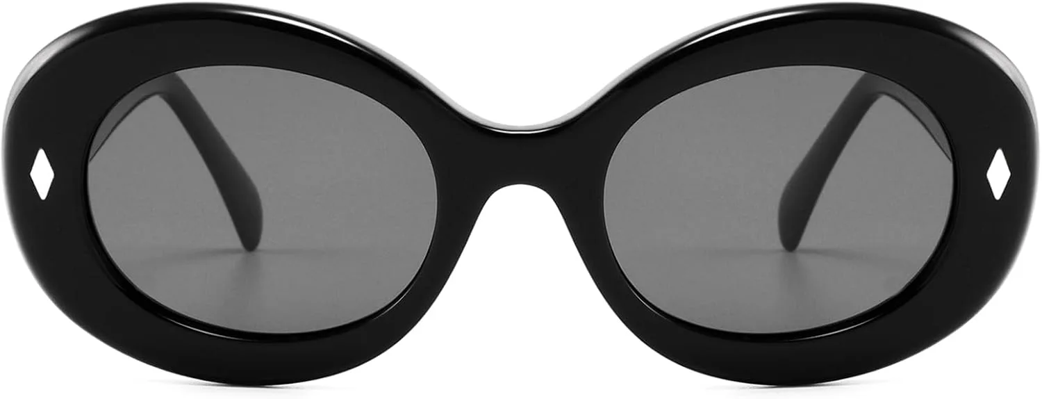 Овальные поляризованные солнцезащитные очки для женщин из ацетата, стильный дизайн | Легкие, в стиле ретро, защита от УФ-излучения UV400 MAYSUNGLASS, Black
Овальные поляризованные солнцезащитные очки для женщин из ацетата, стильный дизайн | Легкие, в стиле ретро, защита от УФ-излучения UV400 MAYSUNGLASS, Black