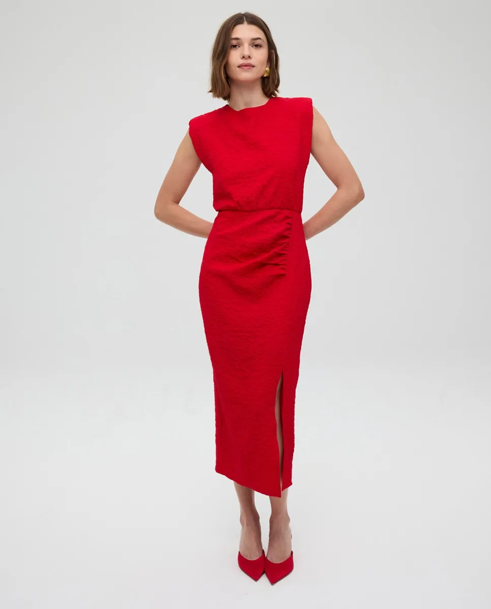 Платье миди без рукавов с круглым вырезом Mioh, красный
Платье миди без рукавов с круглым вырезом Mioh, красный