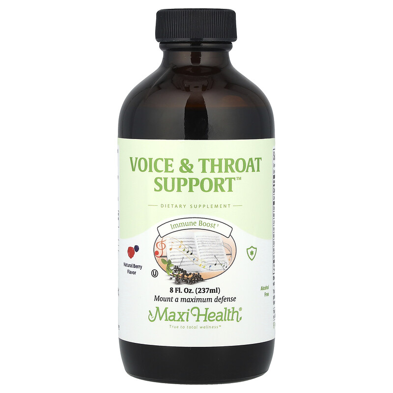 Maxi Health, Voice & Throat Support , натуральные ягоды, 237 мл (8 жидк. Унций)
Maxi Health, Voice & Throat Support , натуральные ягоды, 237 мл (8 жидк. Унций)