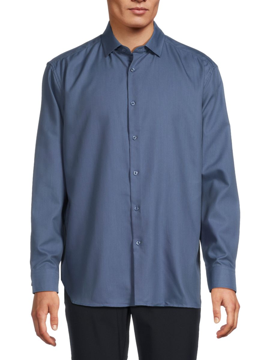 Однотонная рубашка с длинным рукавом American Heritage, индиго
Однотонная рубашка с длинным рукавом American Heritage, индиго
