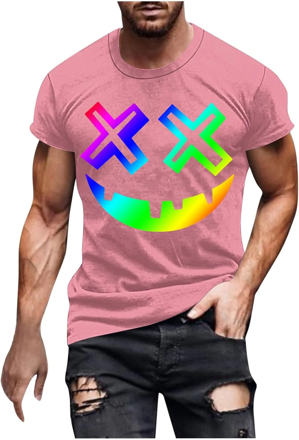 Мужская футболка Halloween с 3D принтом Pumpkin Face, короткий рукав, круглый вырез Xiaojmake
Мужская футболка Halloween с 3D принтом Pumpkin Face, короткий рукав, круглый вырез Xiaojmake