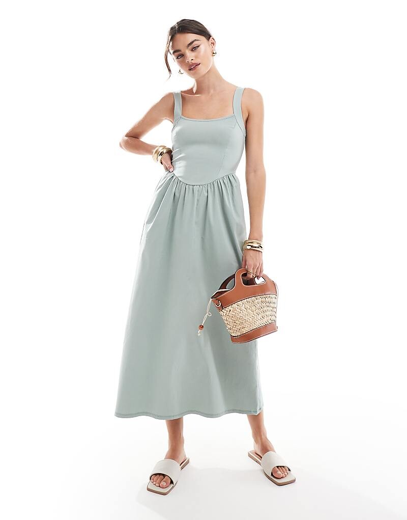 ASOS DESIGN 2013 Серое платье миди в стиле 90-х с квадратным вырезом и пышной юбкой бенгальского цвета
ASOS DESIGN 2013 Серое платье миди в стиле 90-х с квадратным вырезом и пышной юбкой бенгальского цвета