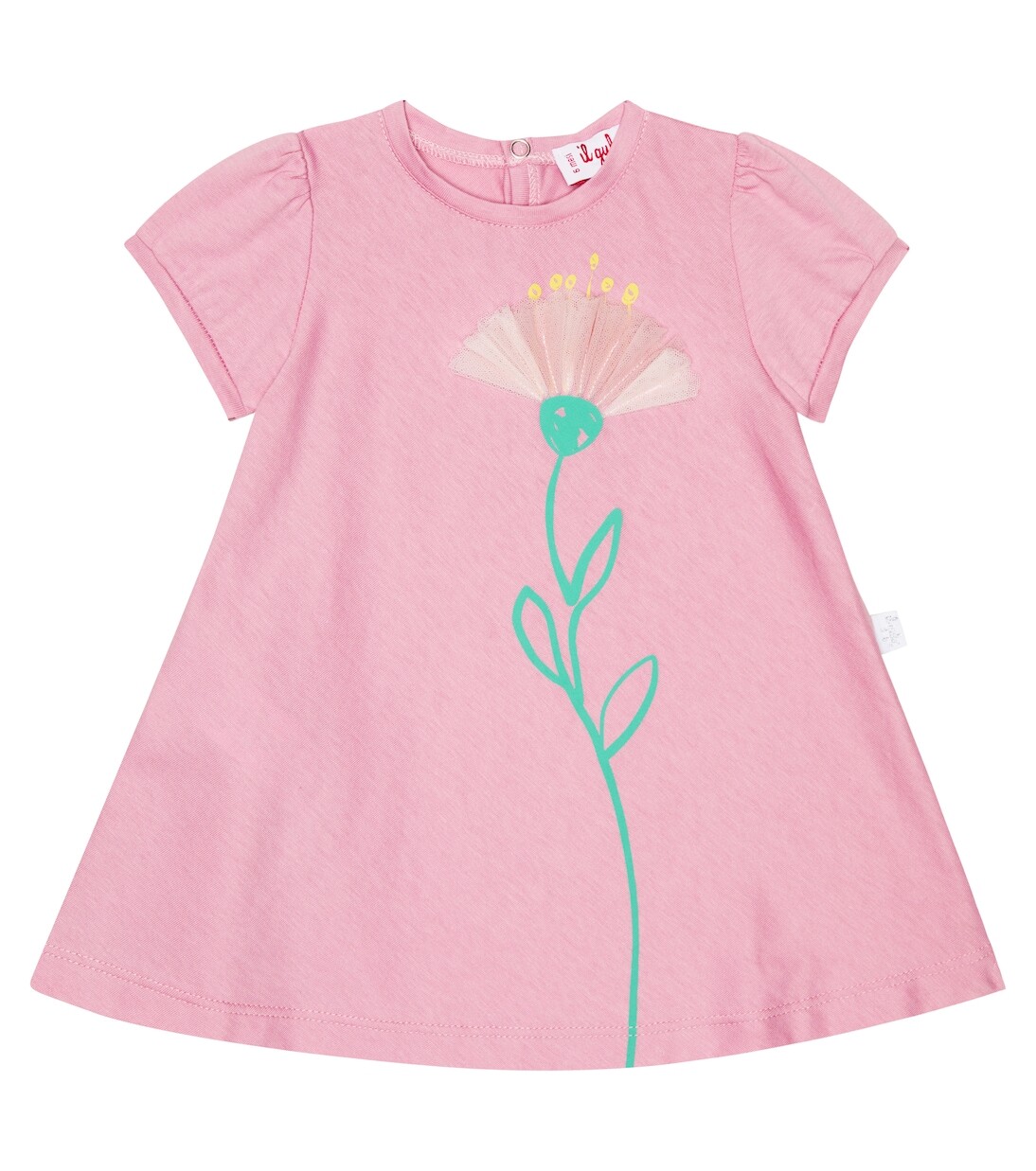 Платье из хлопкового джерси с детским принтом Il Gufo, мультиколор 
Платье из хлопкового джерси с детским принтом Il Gufo, мультиколор