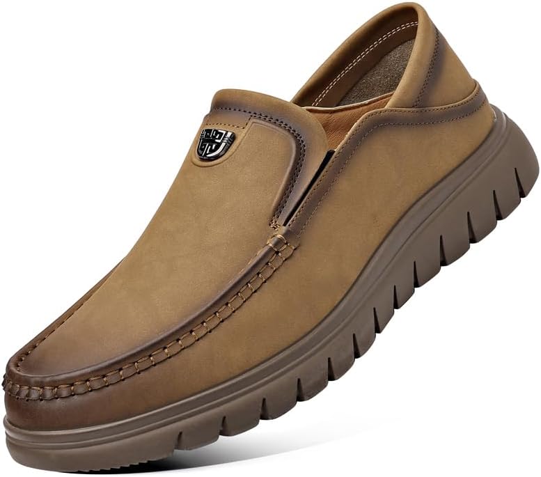 Мужские повседневные кожаные туфли без шнурков, износостойкие, противоскользящие, с круглым носком, на толстой подошве, на все сезоны Sfwarmart, коричневый
Мужские повседневные кожаные туфли без шнурков, износостойкие, противоскользящие, с круглым носком, на толстой подошве, на все сезоны Sfwarmart, коричневый