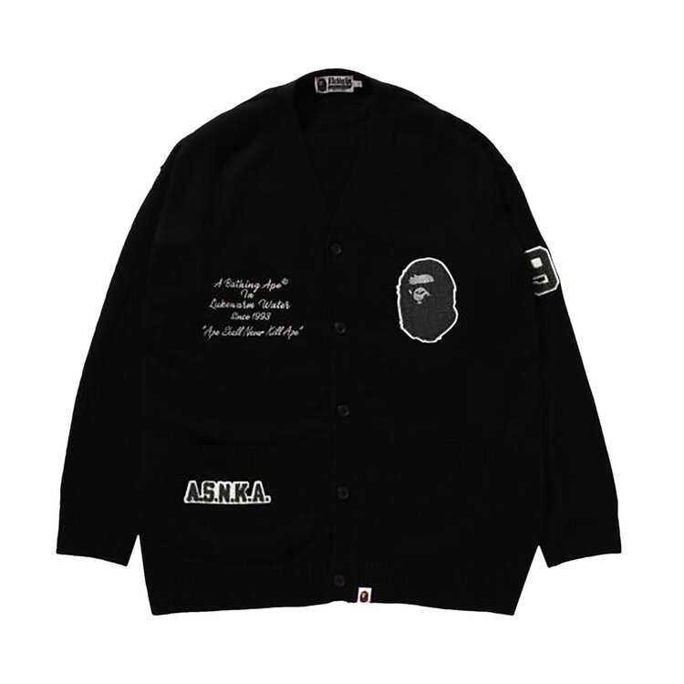 Кардиган BAPE Knit Cardigan, черный 
Кардиган BAPE Knit Cardigan, черный