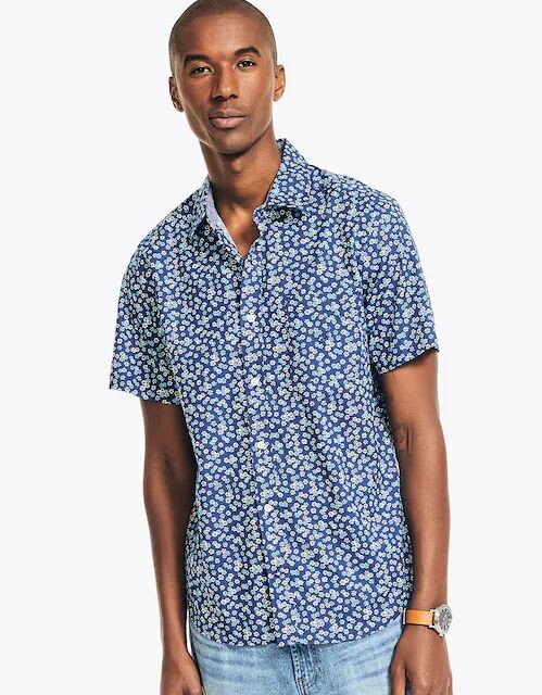 Мужская рубашка классического кроя с фантазийным принтом Nautica, синий
Мужская рубашка классического кроя с фантазийным принтом Nautica, синий