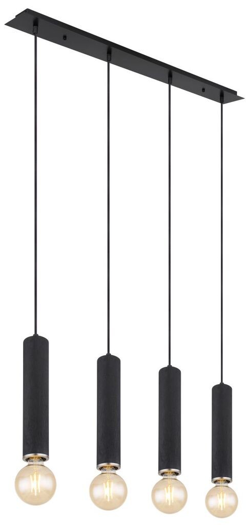 Подвесной светильник Globo Lighting металл черный матовый, дерево черное, металл никель матовый, кабель текстильный черный, обожженное дерево, без плафонов, ДхШхВ: 930x100x1200 мм, без 4x E27 60Вт 230В.
Подвесной светильник Globo Lighting металл черный матовый, дерево черное, металл никель матовый, кабель текстильный черный, обожженное дерево, без плафонов, ДхШхВ: 930x100x1200 мм, без 4x E27 60Вт 230В.