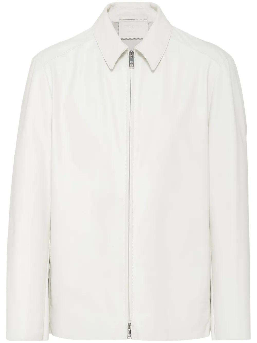 Кожаная куртка на молнии Prada, белый
Кожаная куртка на молнии Prada, белый