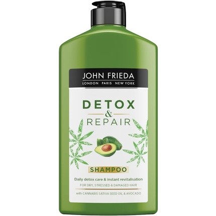 Шампунь Detox & Repair 250 мл с маслом авокадо и зеленым чаем, John Frieda
Шампунь Detox & Repair 250 мл с маслом авокадо и зеленым чаем, John Frieda