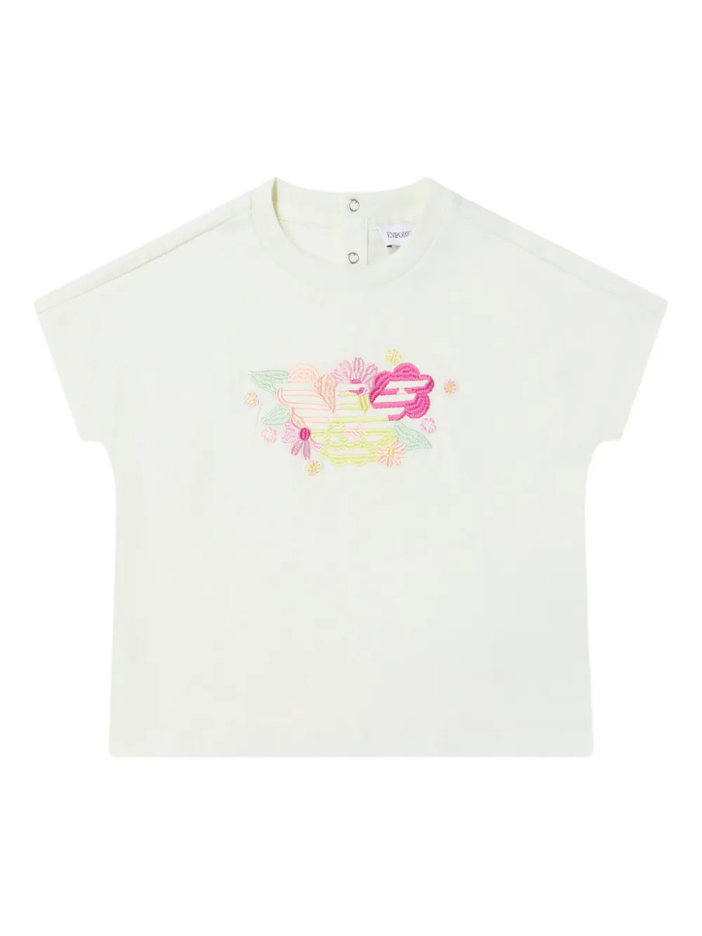 Футболка с цветочной вышивкой Emporio Armani Kids, белый
Футболка с цветочной вышивкой Emporio Armani Kids, белый