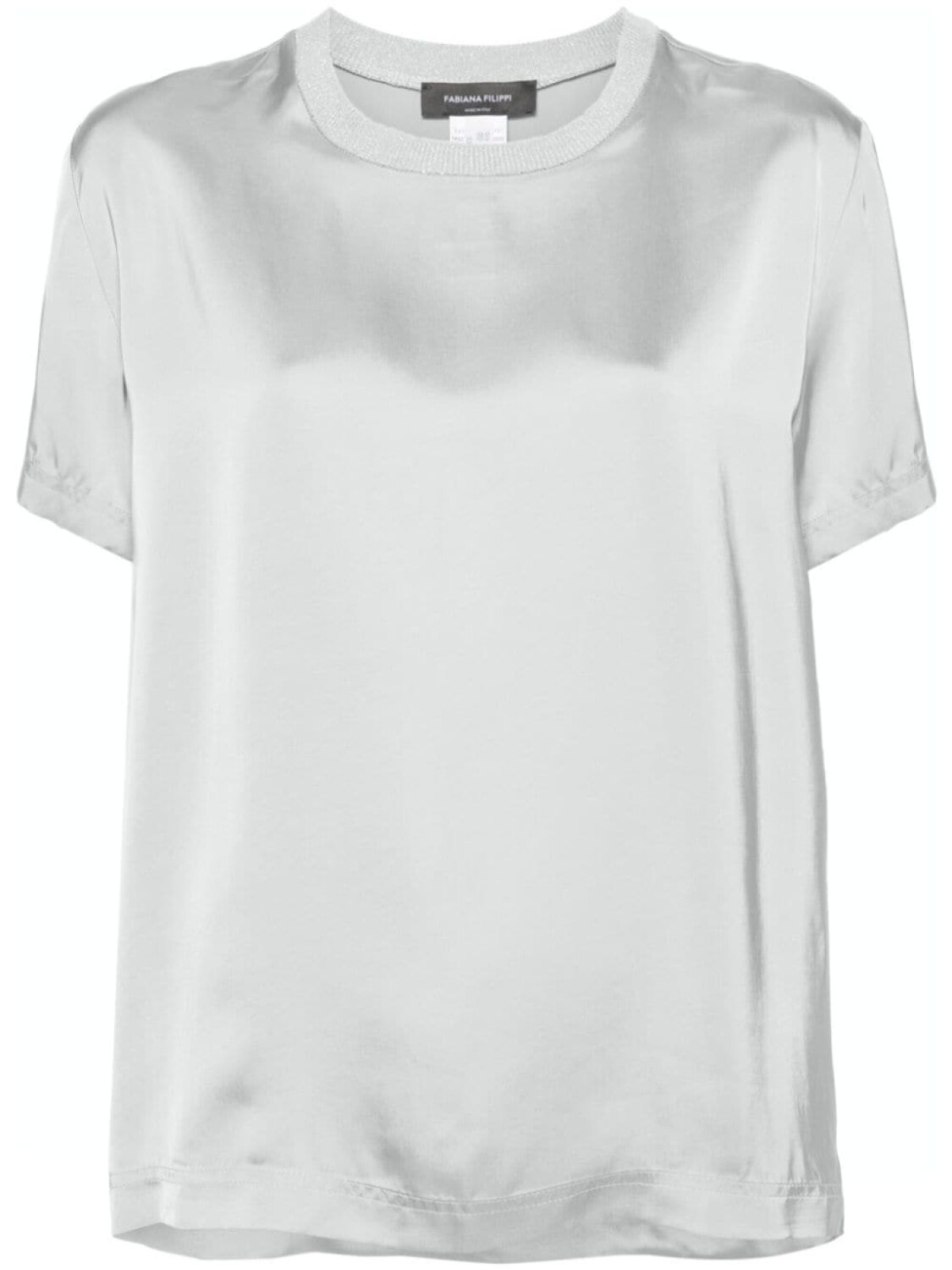 Fabiana Filippi атласная блузка с контрастным воротником, серый
Fabiana Filippi атласная блузка с контрастным воротником, серый