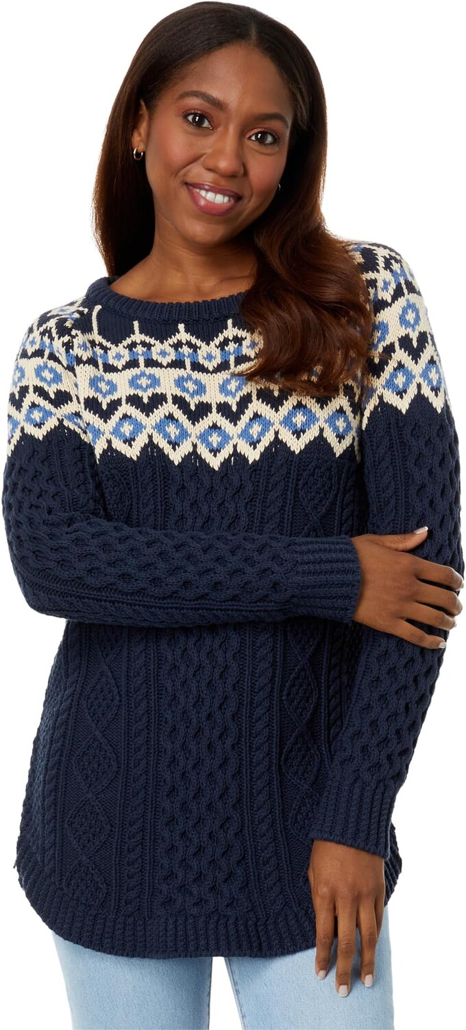 Свитер-туника из фирменного хлопка Fisherman L.L.Bean, цвет Navy Fair Isle
Свитер-туника из фирменного хлопка Fisherman L.L.Bean, цвет Navy Fair Isle
