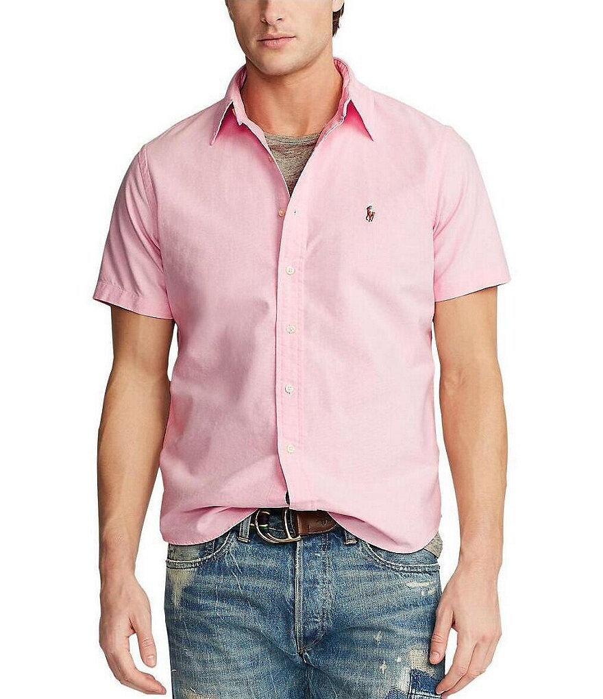Однотонная оксфордская тканая рубашка с короткими рукавами Polo Ralph Lauren, розовый, Белый, Однотонная оксфордская тканая рубашка с короткими рукавами Polo Ralph Lauren, розовый
Однотонная оксфордская тканая рубашка с короткими рукавами Polo Ralph Lauren, розовый, Белый, Однотонная оксфордская тканая рубашка с короткими рукавами Polo Ralph Lauren, розовый