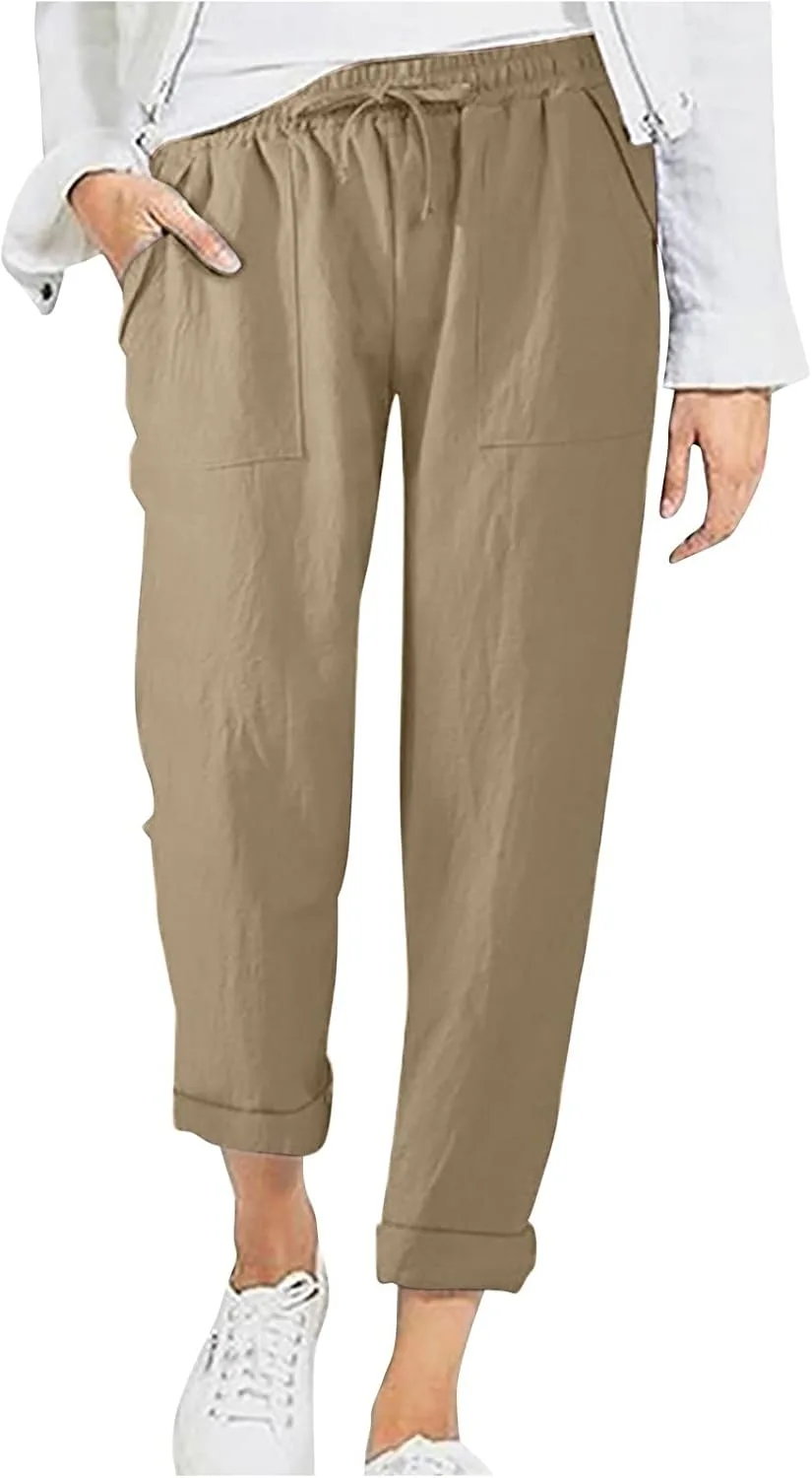 FZYLQY женские повседневные льняные брюки plus size летние с подкатом
FZYLQY женские повседневные льняные брюки plus size летние с подкатом