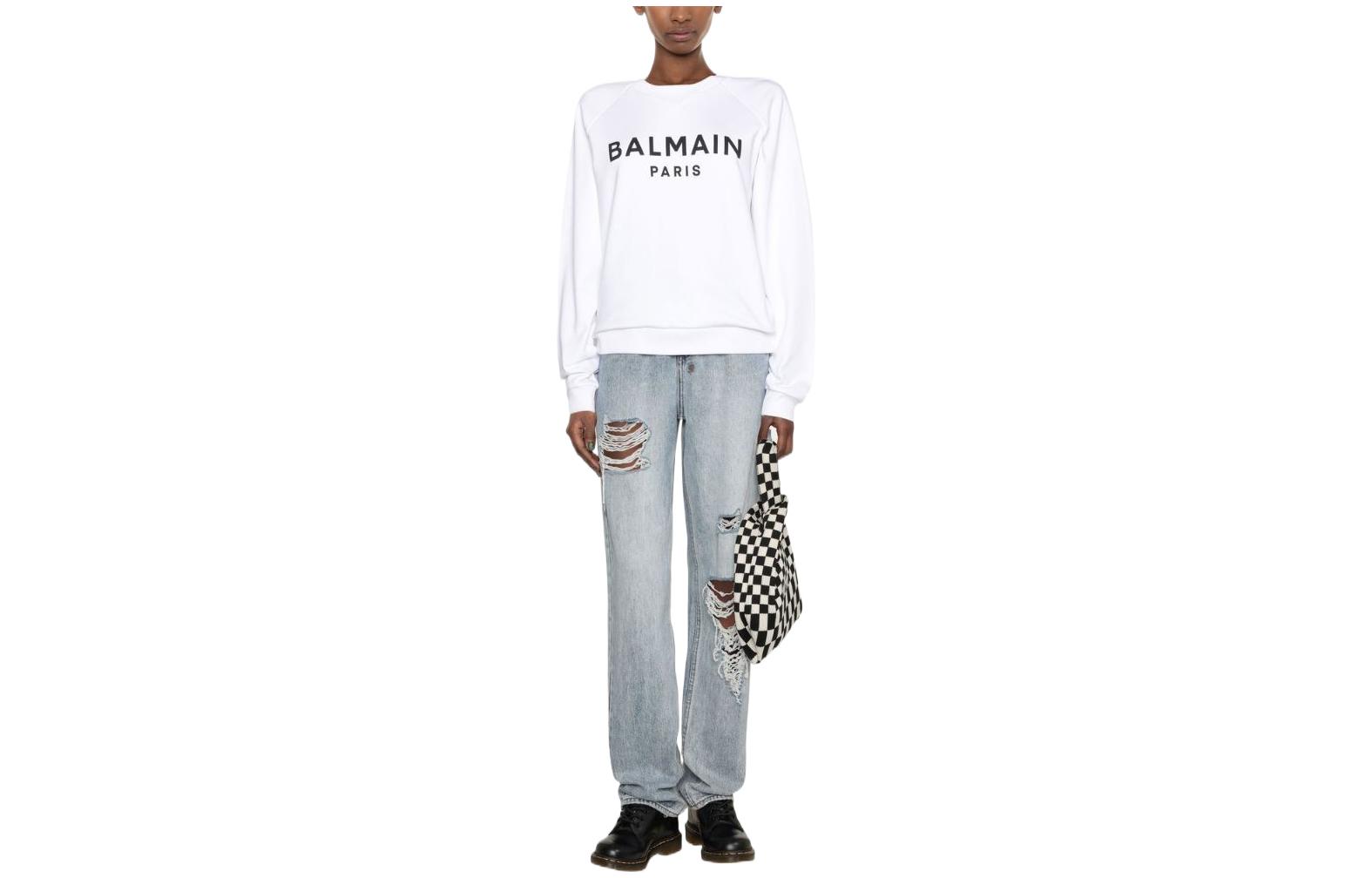 BALMAIN Белая женская толстовка, Белый, BALMAIN Белая женская толстовка
BALMAIN Белая женская толстовка, Белый, BALMAIN Белая женская толстовка