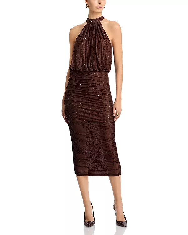 Блестящее платье с открытой спиной - эксклюзив Aqua, коричневый
Блестящее платье с открытой спиной - эксклюзив Aqua, коричневый