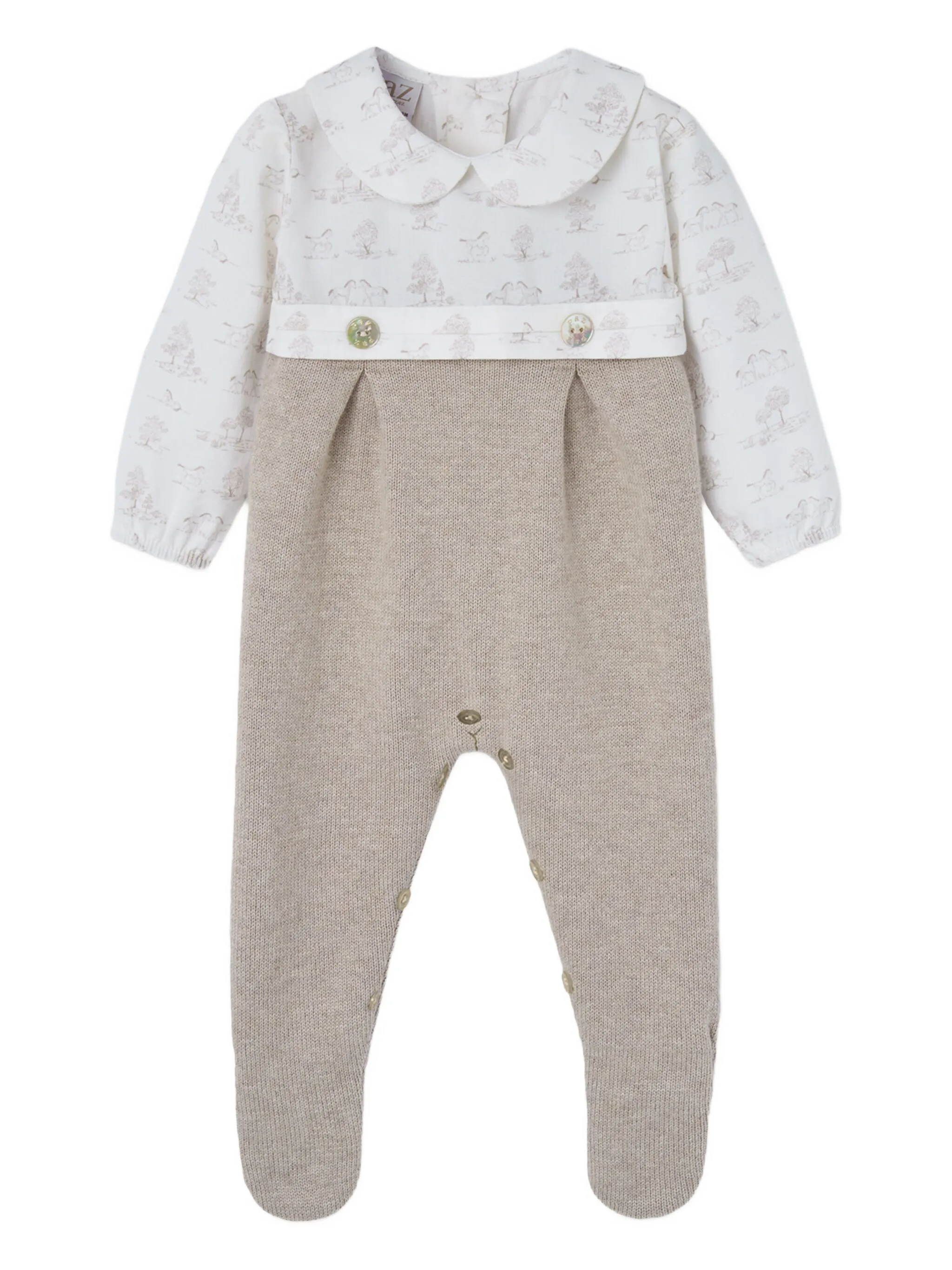 Комбинезон для новорожденного с воротником Питер Пэн Paz Rodriguez, бежевый
Комбинезон для новорожденного с воротником Питер Пэн Paz Rodriguez, бежевый