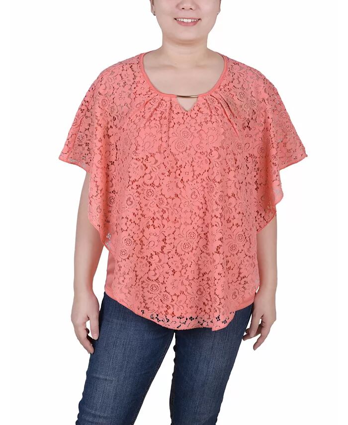 Женский кружевной топ-пончо с планкой NY Collection, белый
Женский кружевной топ-пончо с планкой NY Collection, белый