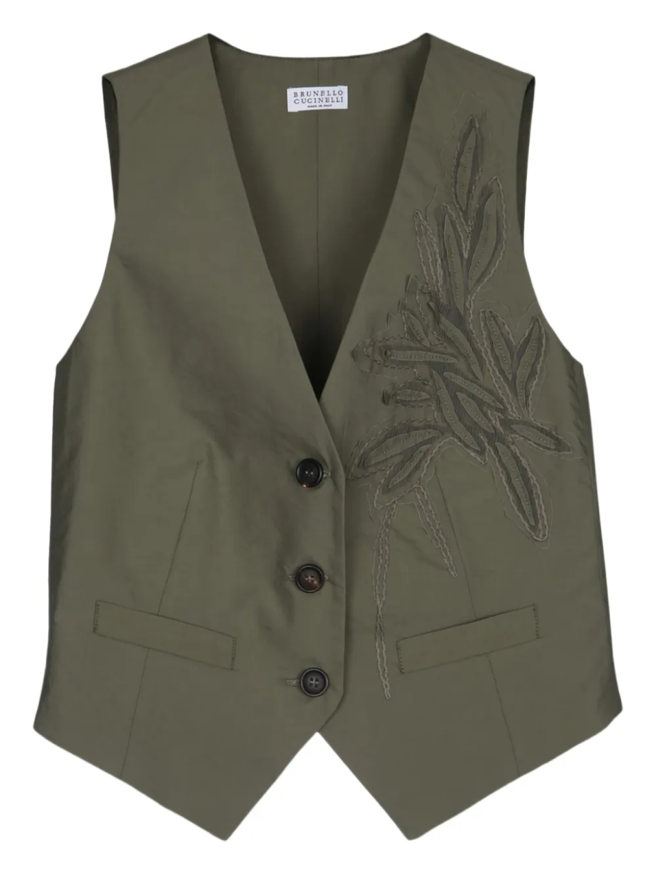 Жилет Brunello Cucinelli с вышивкой, зеленый
Жилет Brunello Cucinelli с вышивкой, зеленый
