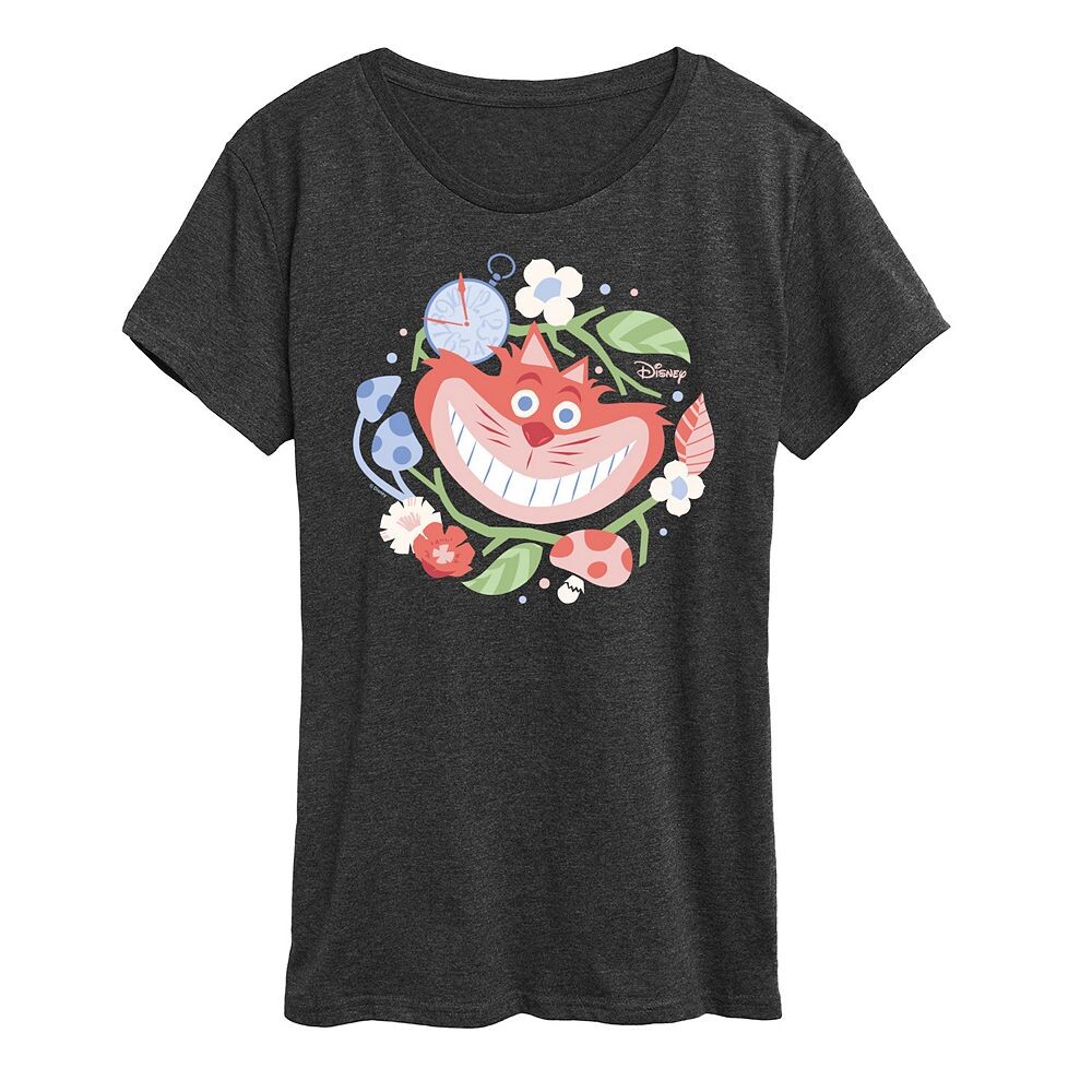 Женская футболка Disney's Alice in Wonderland Cheshire Cat с рисунком в форме круга, цвет Heather Charcoal
Женская футболка Disney's Alice in Wonderland Cheshire Cat с рисунком в форме круга, цвет Heather Charcoal