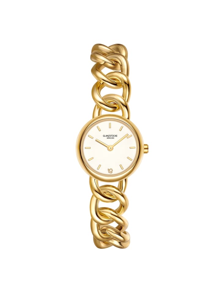 Glanzstücke München Часы из металлического сплава в оправе из желтого золота
Glanzstücke München Часы из металлического сплава в оправе из желтого золота