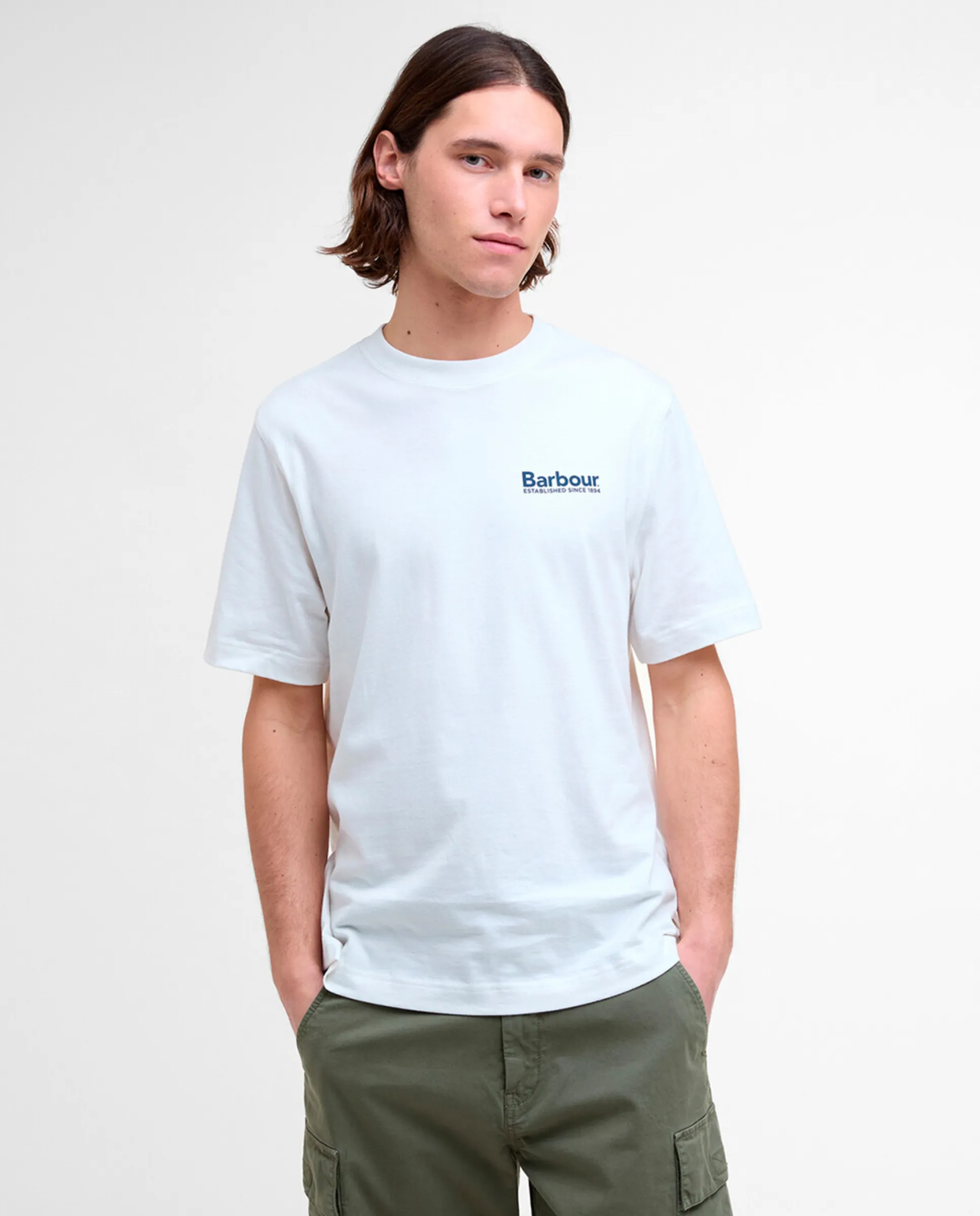 Мужская футболка с коротким рукавом и небольшим логотипом Barbour, белый
Мужская футболка с коротким рукавом и небольшим логотипом Barbour, белый