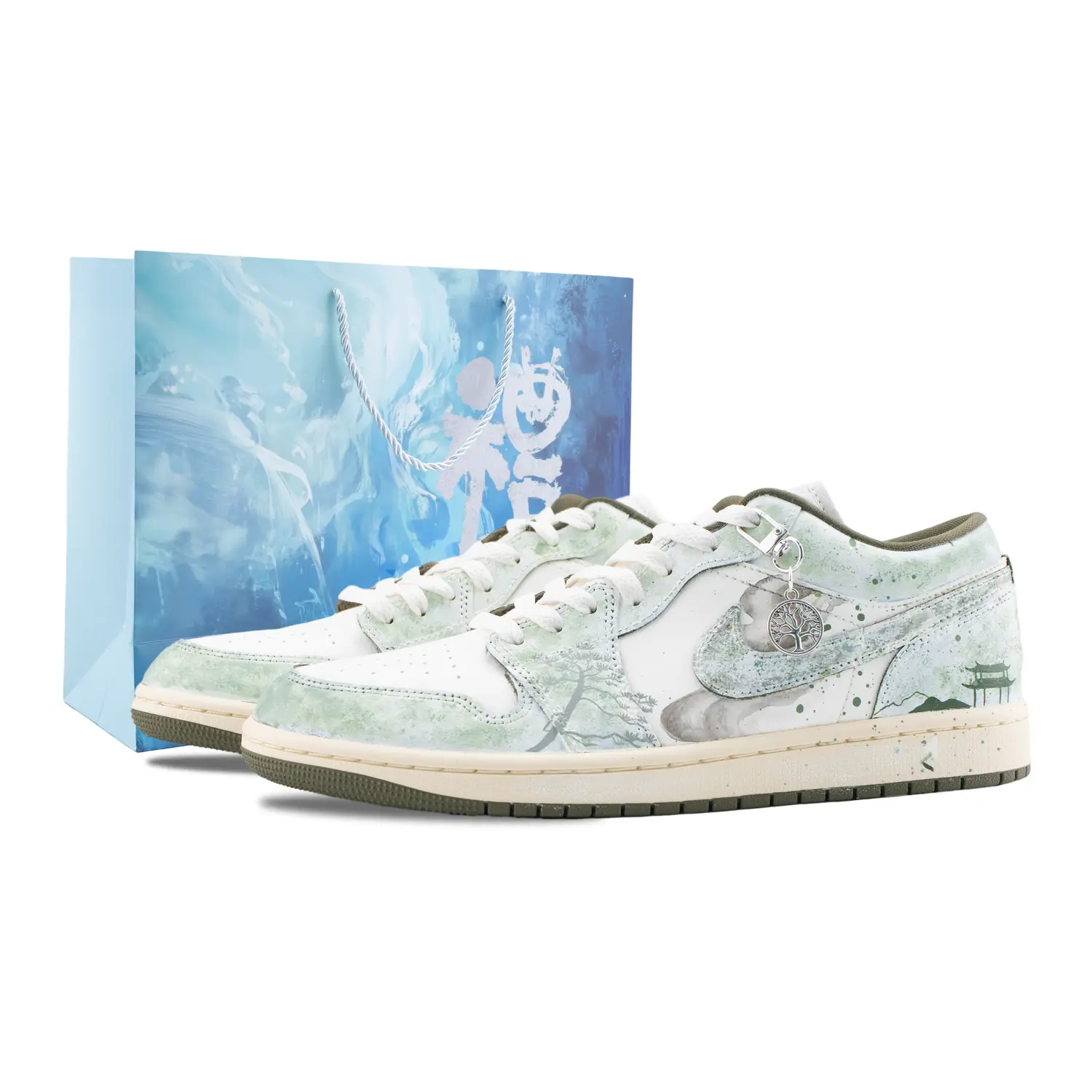 Jordan Эйр 1 Винтажные баскетбольные кроссовки унисекс низкие голубые - светло-зеленые, цвет Light Green 
Jordan Эйр 1 Винтажные баскетбольные кроссовки унисекс низкие голубые - светло-зеленые, цвет Light Green