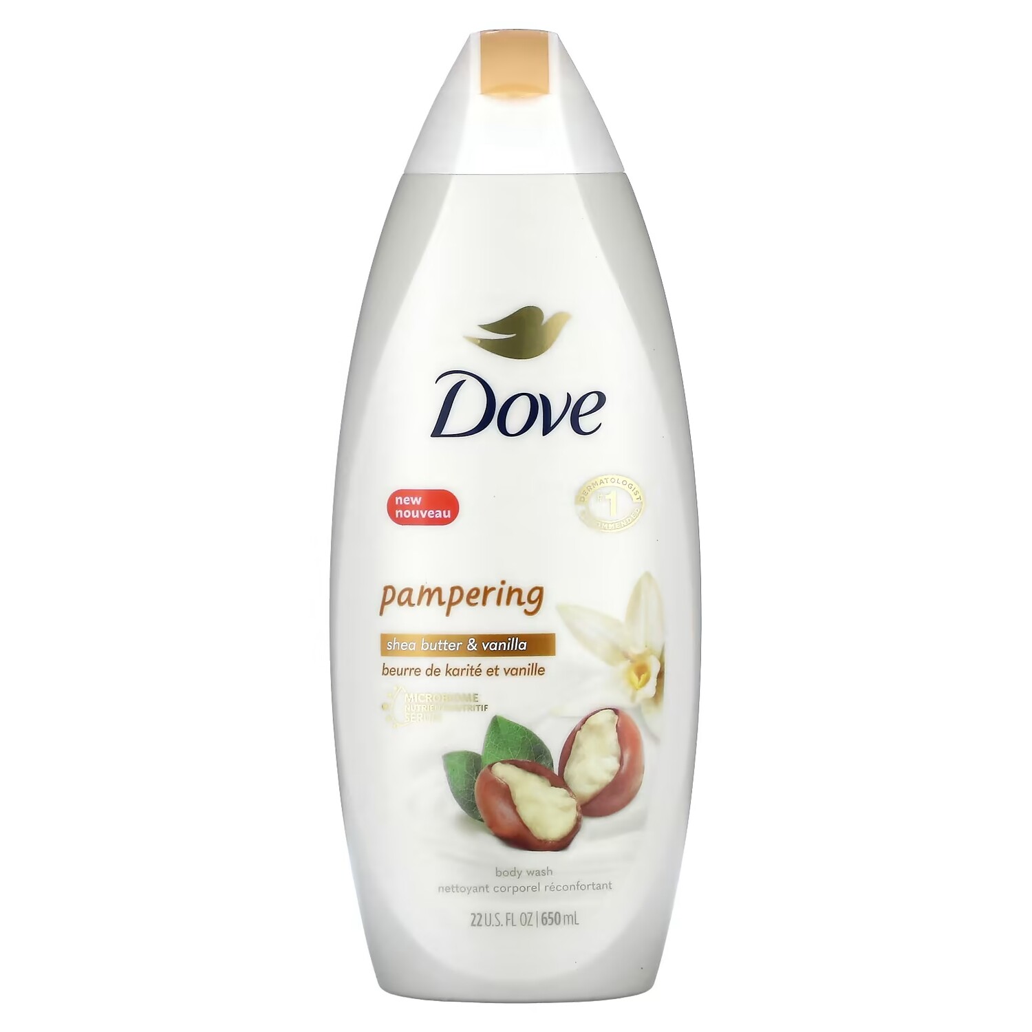 Гель для душа Dove Pampering с маслом ши и ванилью
Гель для душа Dove Pampering с маслом ши и ванилью