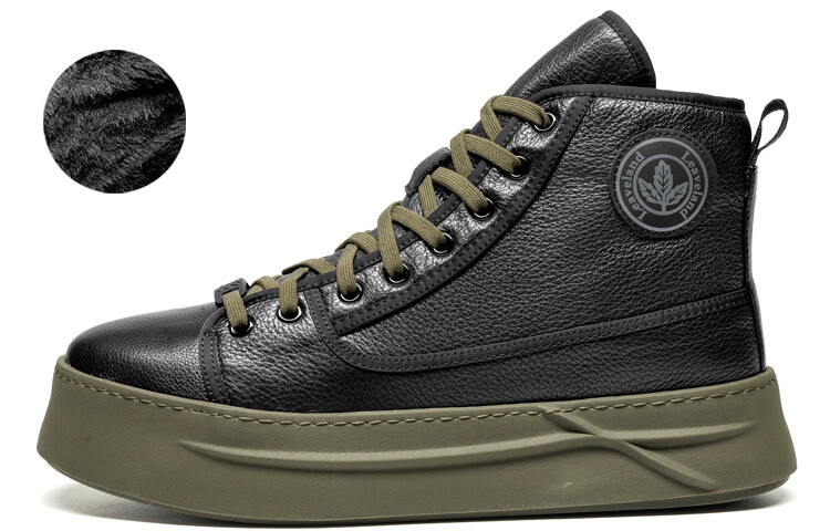 Кеды мужские, обувь для скейтбординга среднего размера черный Leaveland 
Кеды мужские, обувь для скейтбординга среднего размера черный Leaveland