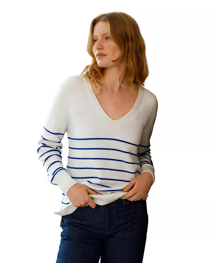 Женский свитер из мериносовой шерсти с V-образным вырезом Celtic & Co., белый
Женский свитер из мериносовой шерсти с V-образным вырезом Celtic & Co., белый