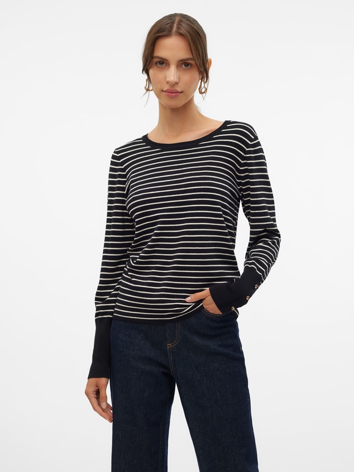 Пуловер Vero Moda, цвет schwarz/creme 
Пуловер Vero Moda, цвет schwarz/creme