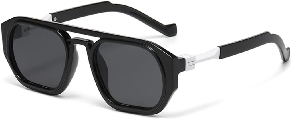 Ретро-солнцезащитные очки с многоугольными квадратными двойными перемычками для женщин, защита от УФ-излучения UV400, модные линзы с прозрачным градиентом, трендовая оправа для мужчин UATXTAU, Black White Gray
Ретро-солнцезащитные очки с многоугольными квадратными двойными перемычками для женщин, защита от УФ-излучения UV400, модные линзы с прозрачным градиентом, трендовая оправа для мужчин UATXTAU, Black White Gray