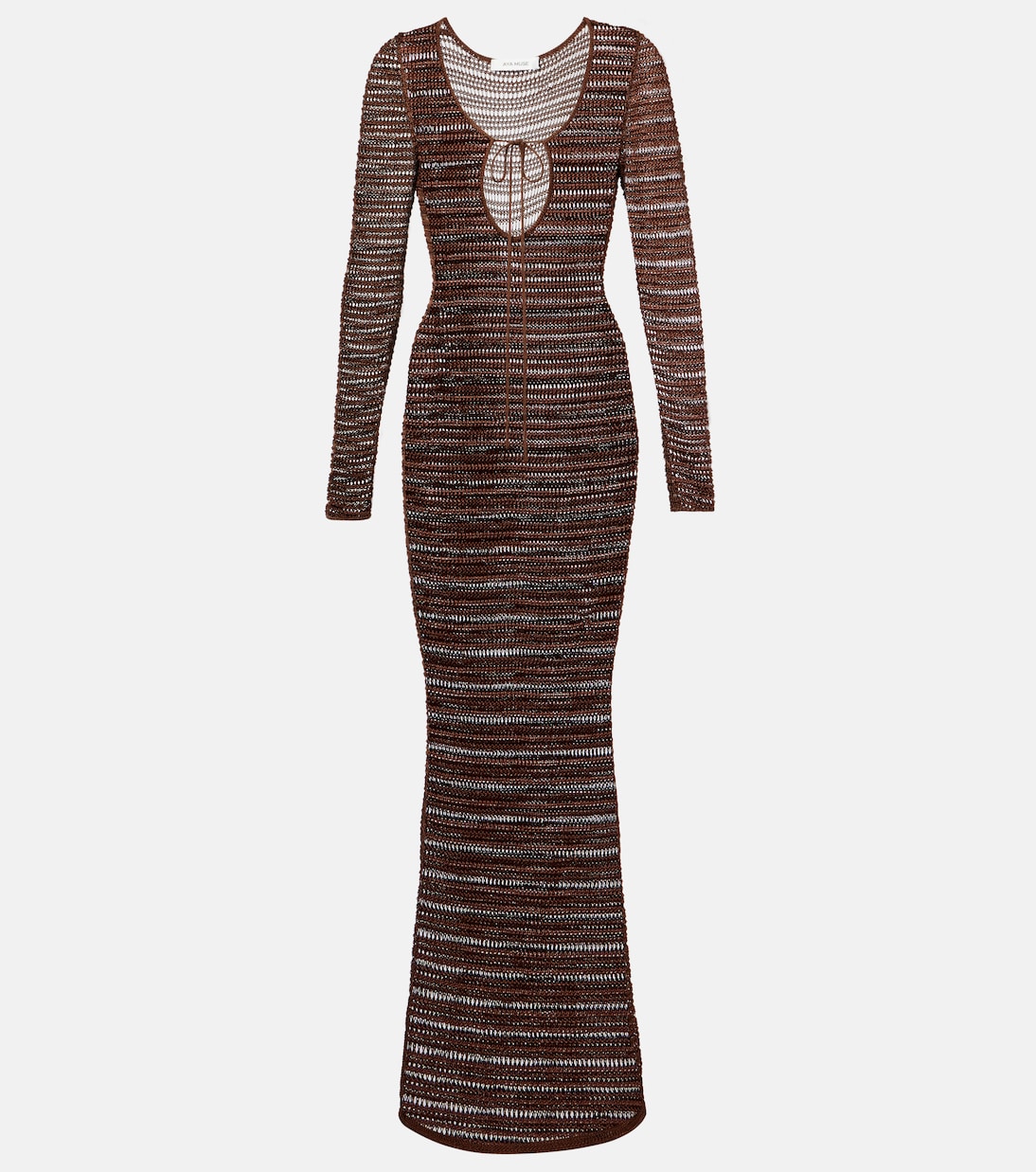 Макси-платье с открытой вязкой Aya Muse, темно-коричневый
Макси-платье с открытой вязкой Aya Muse, темно-коричневый