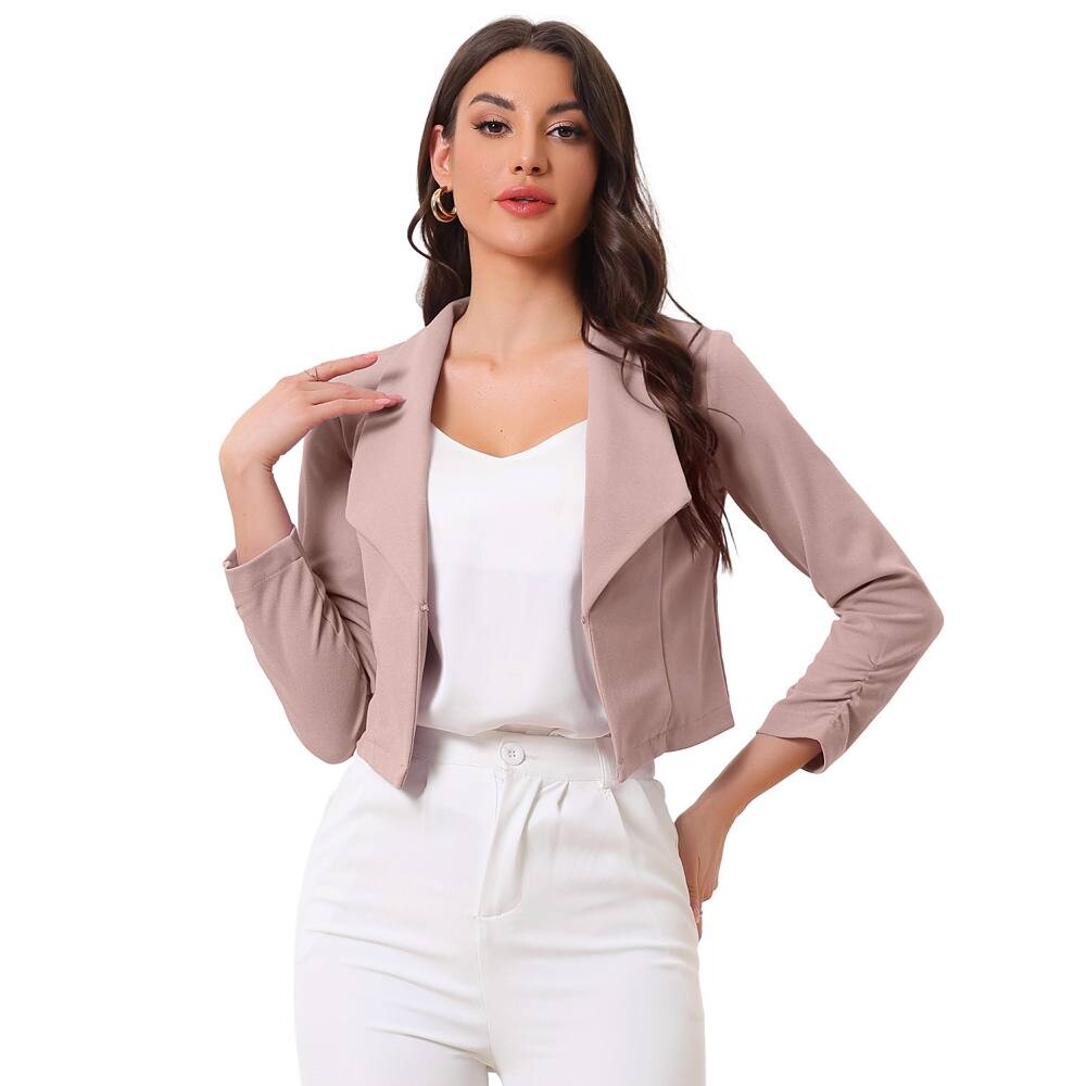 Женский укороченный пиджак с длинными рукавами и зубчатыми лацканами ALLEGRA K, цвет Dusty Pink
Женский укороченный пиджак с длинными рукавами и зубчатыми лацканами ALLEGRA K, цвет Dusty Pink