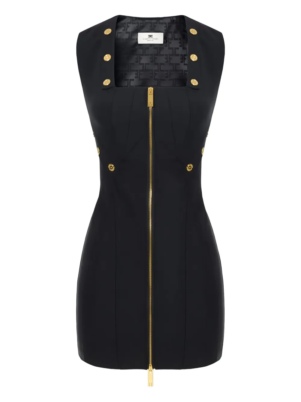 Мини-платье с украшенными пуговицами Elisabetta Franchi, черный
Мини-платье с украшенными пуговицами Elisabetta Franchi, черный