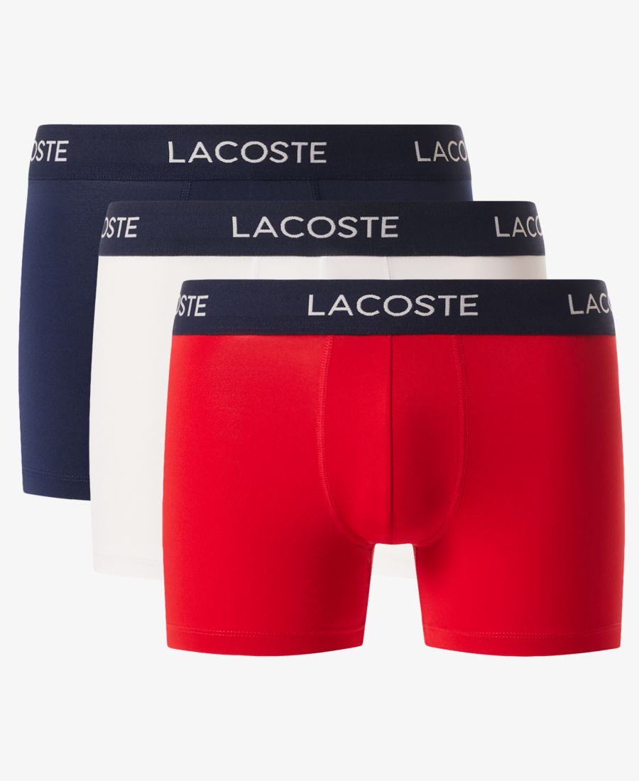 Мужские трусы из микрофибры, комплект из 3 штук Lacoste, Navy/White/Red
Мужские трусы из микрофибры, комплект из 3 штук Lacoste, Navy/White/Red