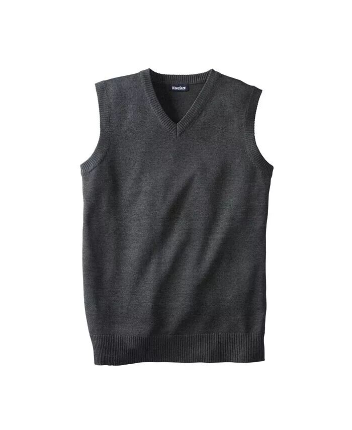 Высокий легкий свитер-жилет с V-образным вырезом KingSize, черный
Высокий легкий свитер-жилет с V-образным вырезом KingSize, черный