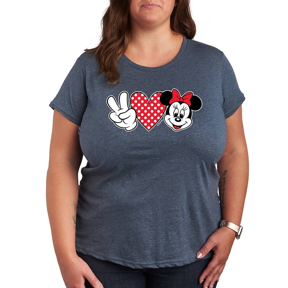Футболка Disney's Minnie Mouse Plus Peace Love с рисунком, цвет Heather Blue
Футболка Disney's Minnie Mouse Plus Peace Love с рисунком, цвет Heather Blue