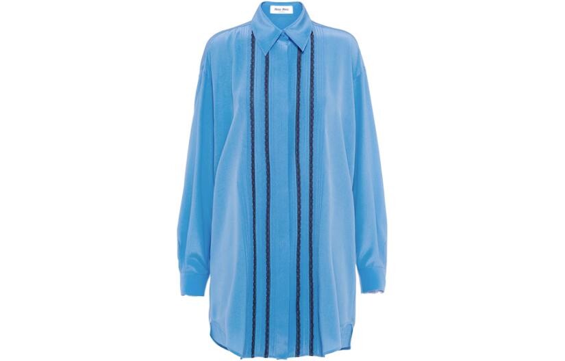 Платье Miu Miu с длинными рукавами, светло-голубой
Платье Miu Miu с длинными рукавами, светло-голубой