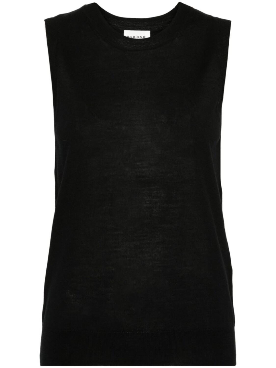 P.A.R.O.S.H. топ тонкой вязки с круглым вырезом, черный
P.A.R.O.S.H. топ тонкой вязки с круглым вырезом, черный