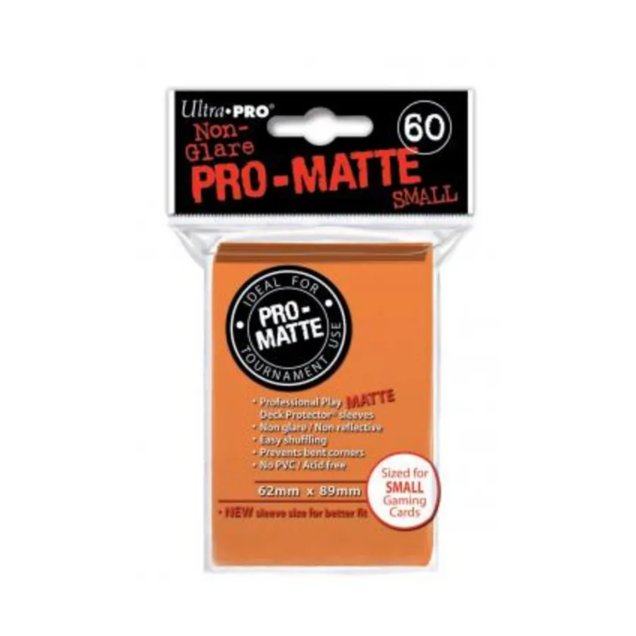 Небликующие обложки для карт Pro-Matte — оранжевые, уменьшенного размера (60), Card Sleeves - Undersized (Ultra Pro)
Небликующие обложки для карт Pro-Matte — оранжевые, уменьшенного размера (60), Card Sleeves - Undersized (Ultra Pro)