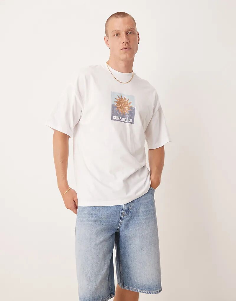 Selected свободная футболка с принтом солнца спереди белого цвета
Selected свободная футболка с принтом солнца спереди белого цвета