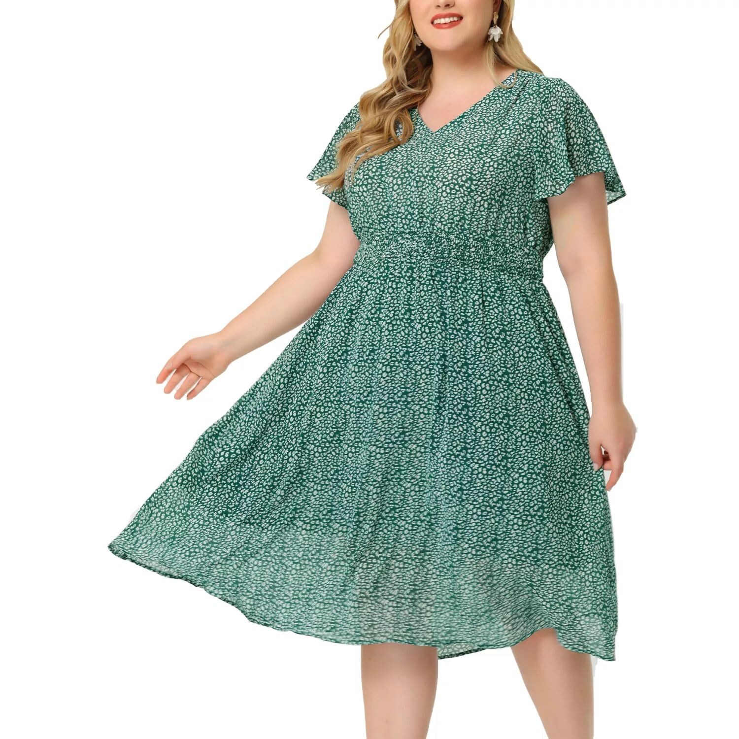 Женское летнее платье больших размеров с цветочным принтом и V-образным вырезом, присборенной талией, короткими рукавами, трапециевидное платье-миди Agnes Orinda, темно-синий
Женское летнее платье больших размеров с цветочным принтом и V-образным вырезом, присборенной талией, короткими рукавами, трапециевидное платье-миди Agnes Orinda, темно-синий