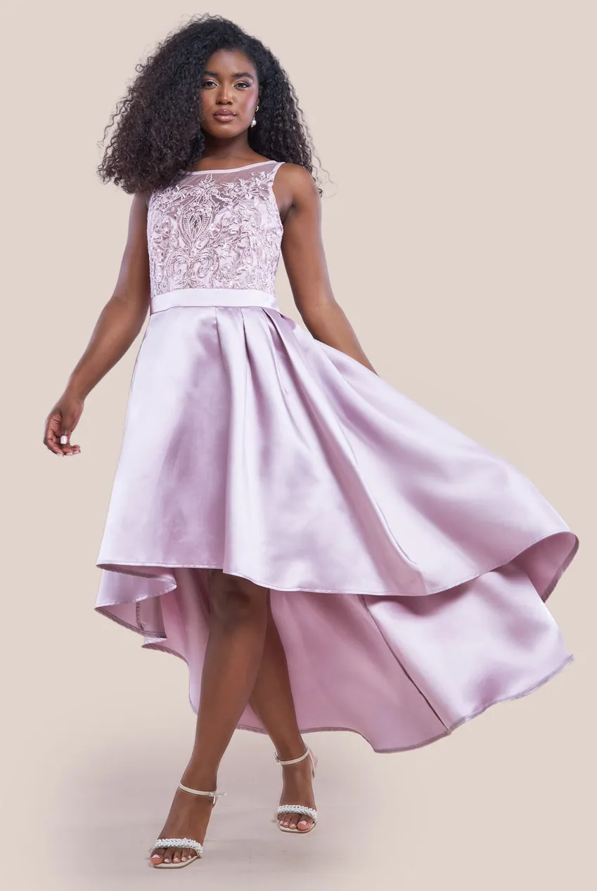 Платье миди с пайетками и атласным низом Goddiva, розовый
Платье миди с пайетками и атласным низом Goddiva, розовый