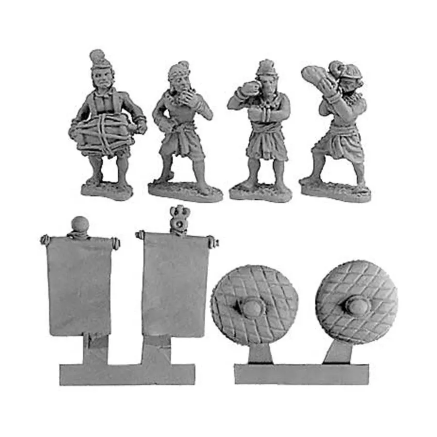 Индийские пешие музыканты, знаменосцы и носители зонтиков, Ancients - Indian (15mm) (Xyston Miniatures)
Индийские пешие музыканты, знаменосцы и носители зонтиков, Ancients - Indian (15mm) (Xyston Miniatures)