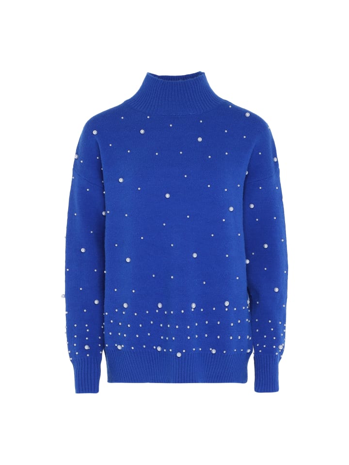 Женский свитер с жемчугом королевского синего цвета faina
Женский свитер с жемчугом королевского синего цвета faina