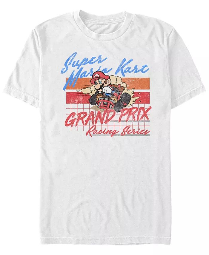 Футболка с коротким рукавом Nintendo для мужчин Mario Kart Grand Prix Racing Series Fifth Sun, белый
Футболка с коротким рукавом Nintendo для мужчин Mario Kart Grand Prix Racing Series Fifth Sun, белый
