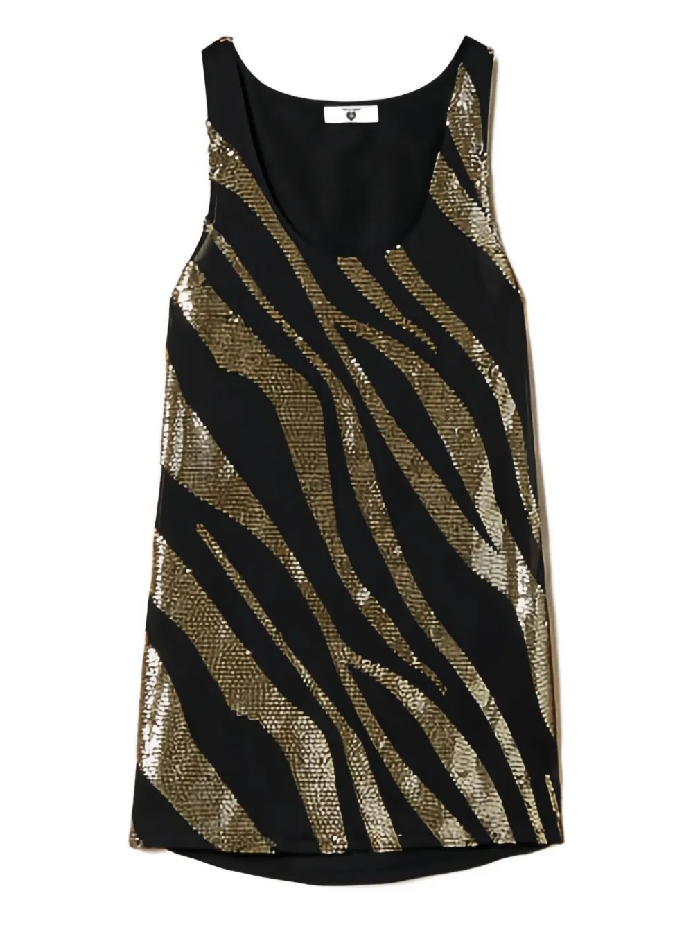 Топ с анималистичным принтом, украшенный пайетками TWINSET, черный
Топ с анималистичным принтом, украшенный пайетками TWINSET, черный