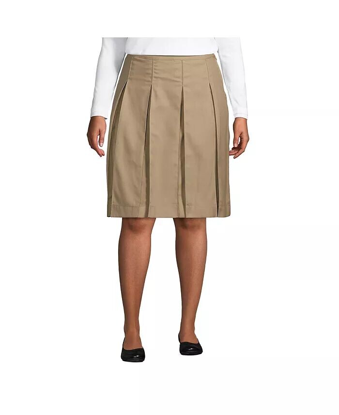 Школьная форма больших размеров, плиссированная юбка до колена Lands' End, бежевый
Школьная форма больших размеров, плиссированная юбка до колена Lands' End, бежевый